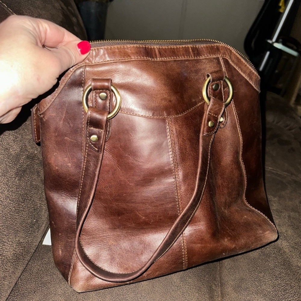 Handcrafted leather bag. Excellent used condition with buttery soft leather.